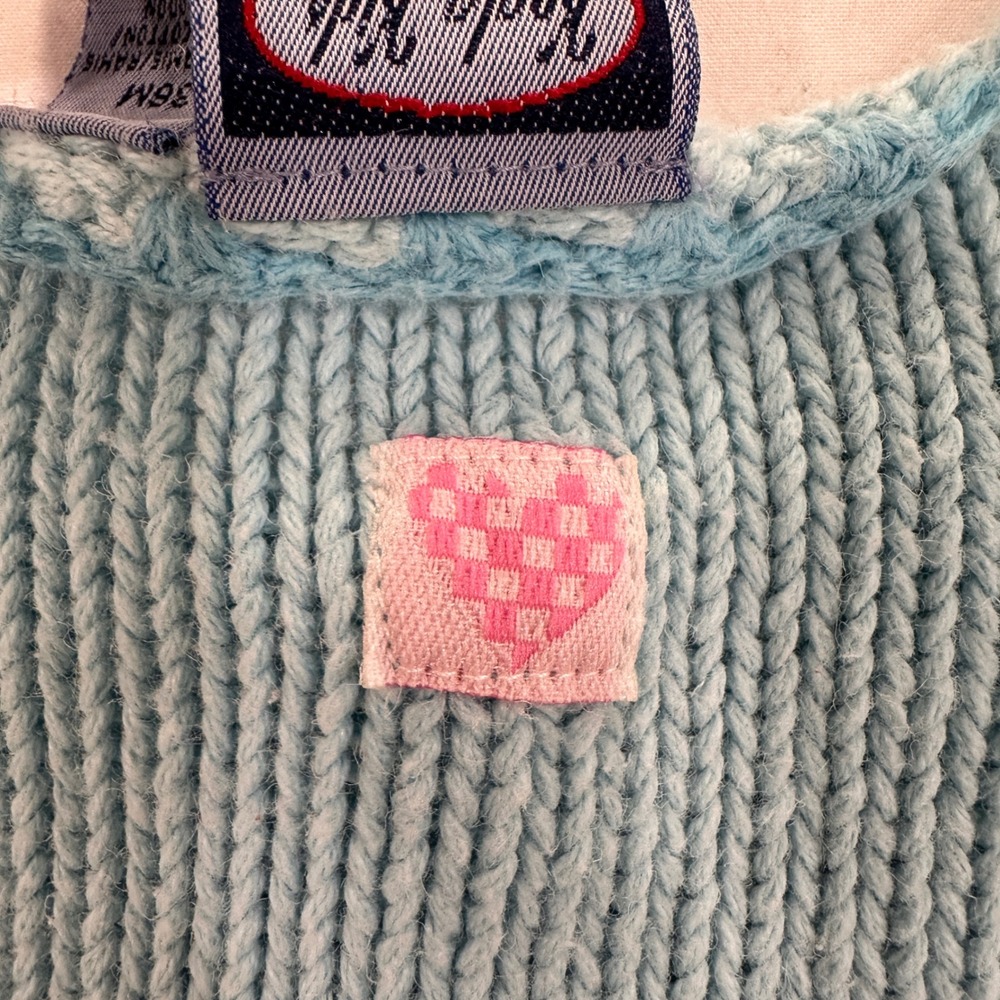 Vintage Koala Kids Embroidered Floral Cardigan Kids 36M Cotton Heart Cottagecore - Picture 5 of 7